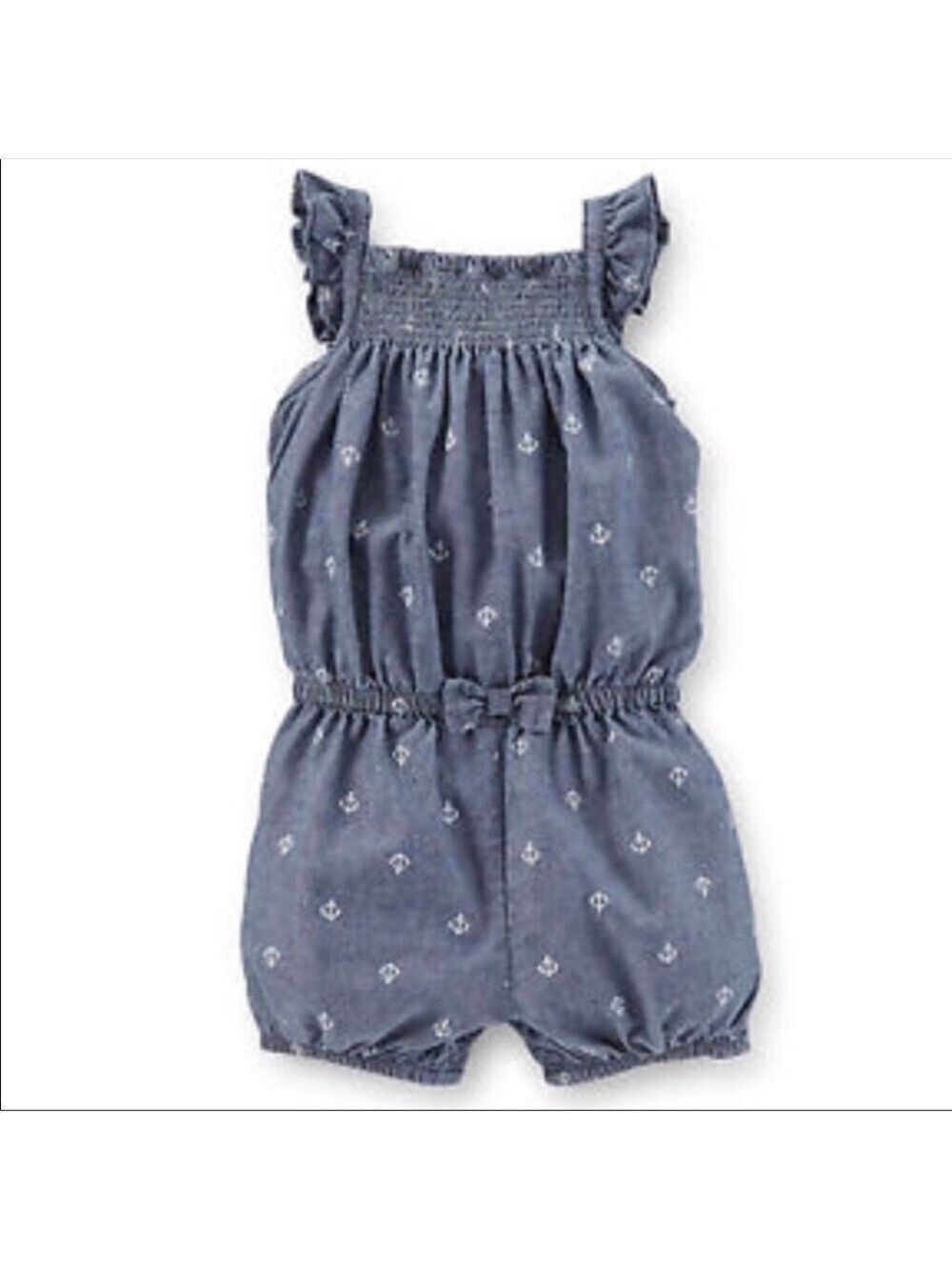 CARTER’S Chambray Nautical Short Romper 3 months New with tags